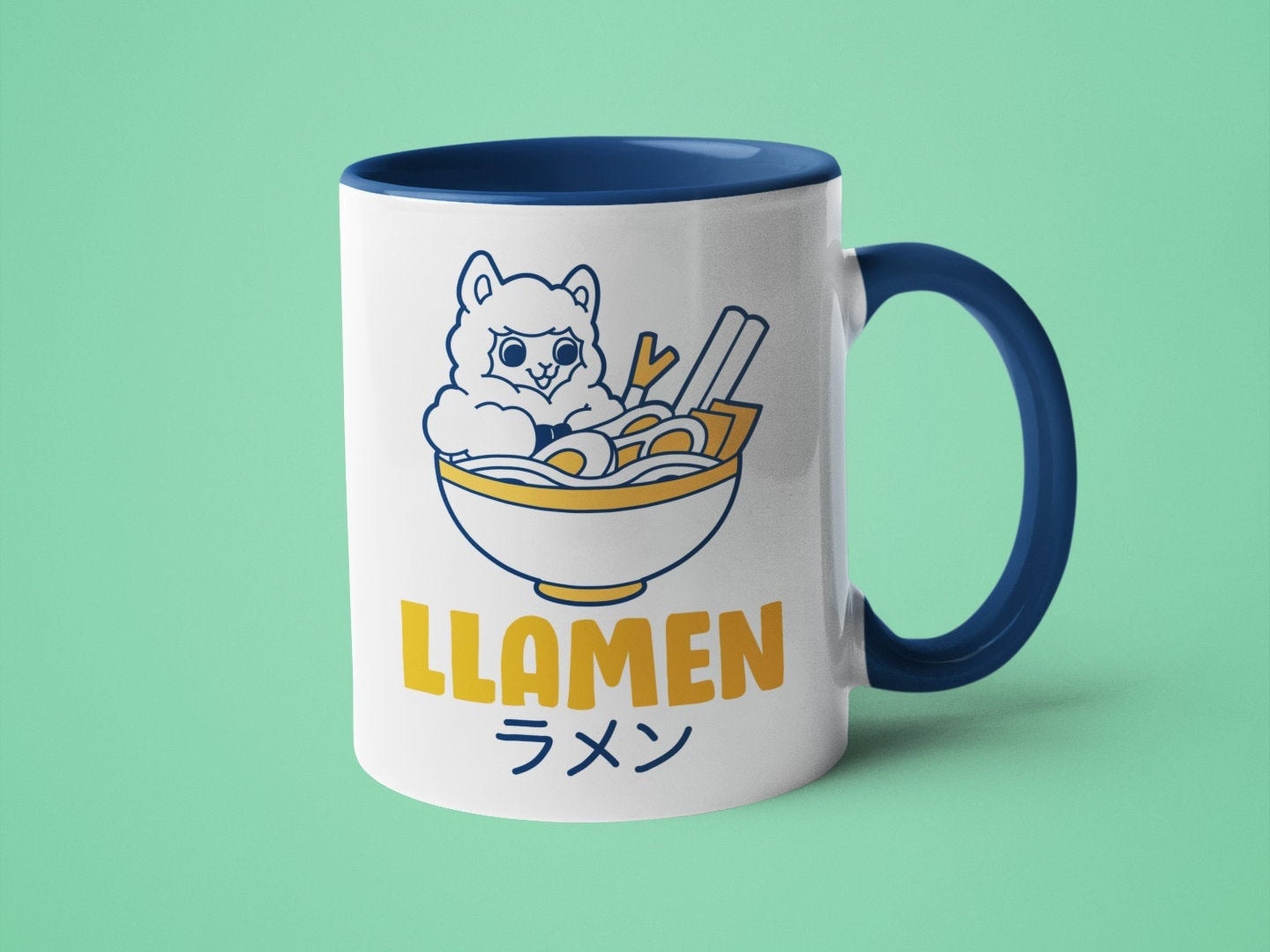 Llama Mug, Ramen Lover Gift, Llamen