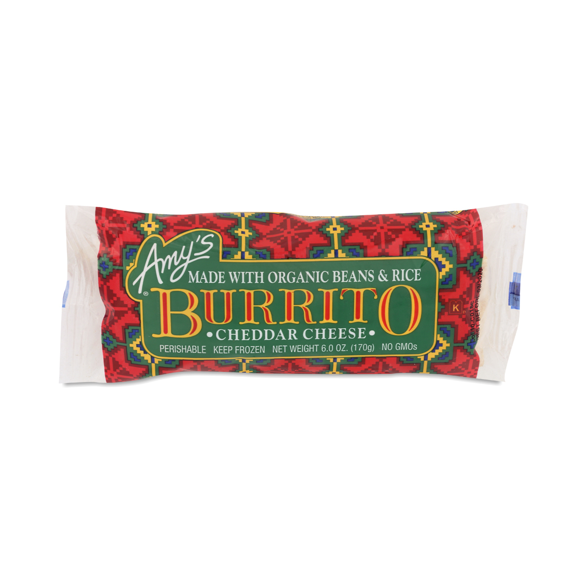 Amy's Bean & Cheese Burrito 6 oz pouch