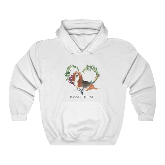 Basset Hound Women's Unisex Heavy Blend Hoodie Sweatshirt