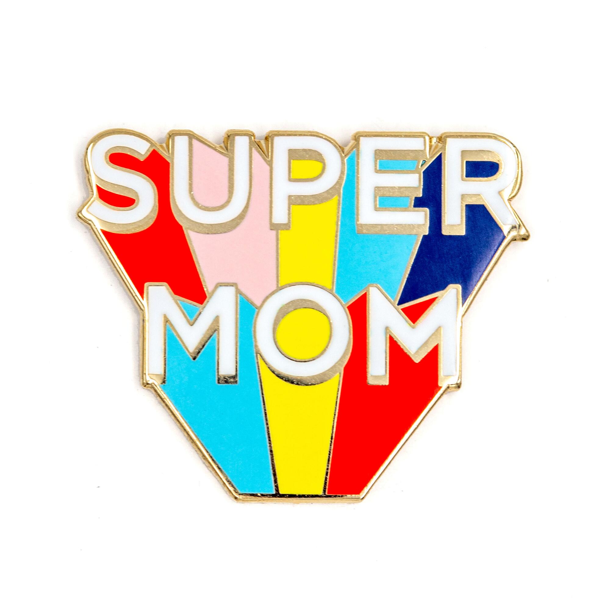 Super Mom Enamel Pin by World Market