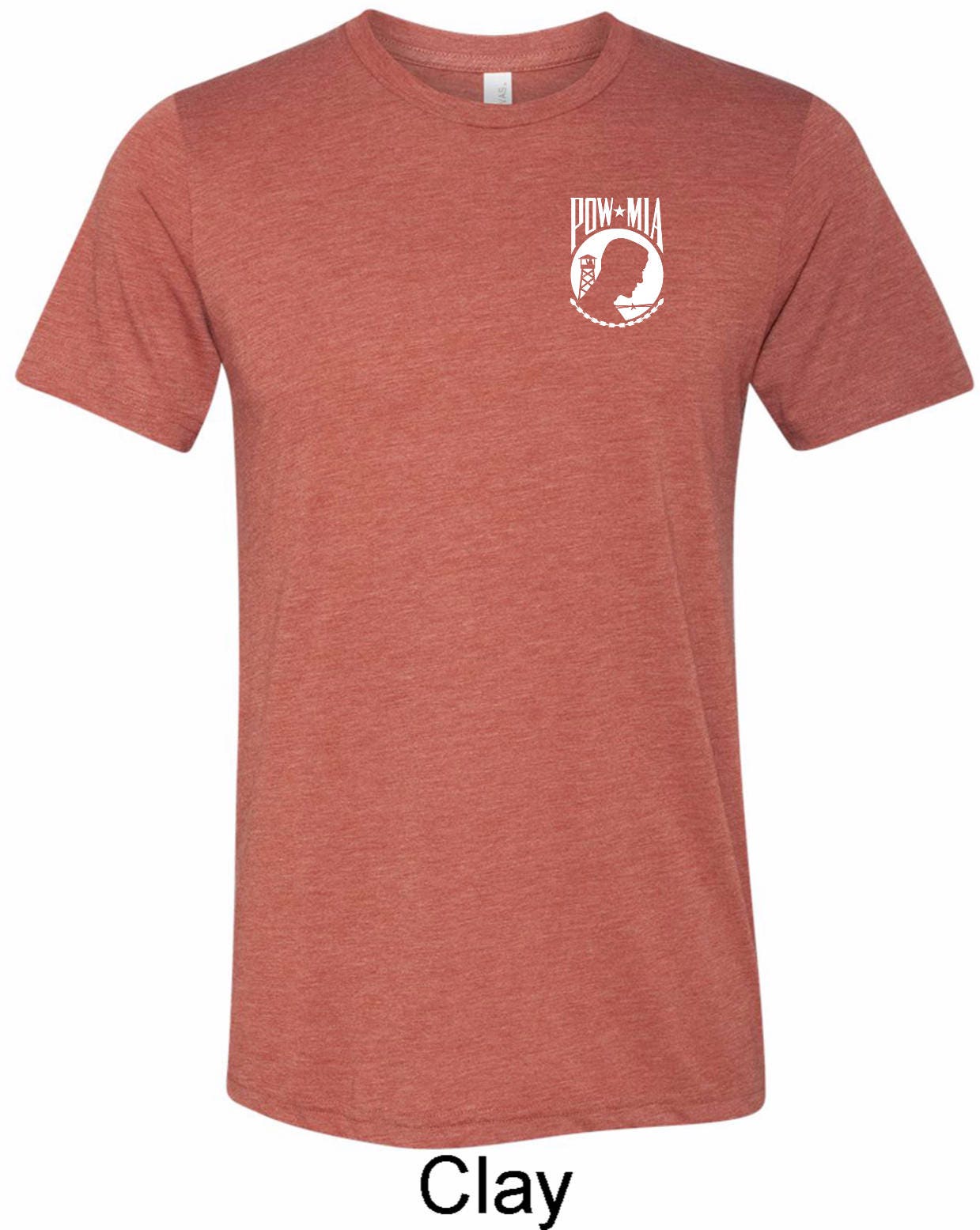 Pow Mia Pocket Print Tri Blend Crewneck Tee T-Shirt 21440E9-Pp-C3413