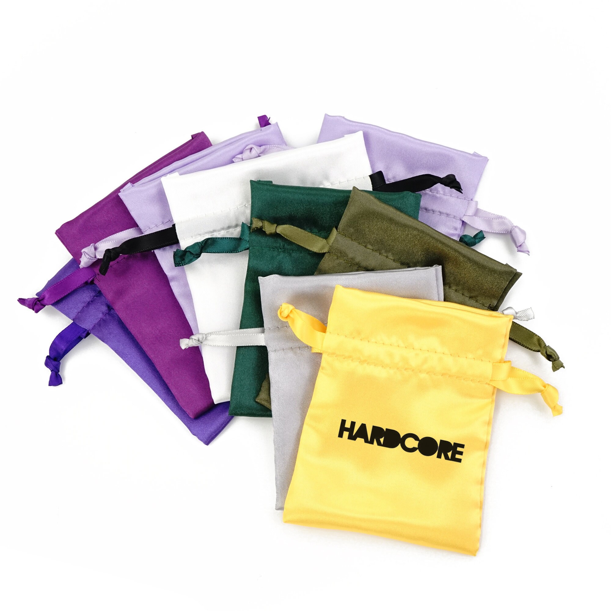 100 Satin Bags With Drawstring, Satin Logo, For Hair