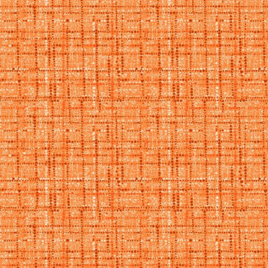 Coco ~ Tangerine Textured Grid Blender Cotton Fabric, Michael Miller 100% Orange Tangerine Fabric