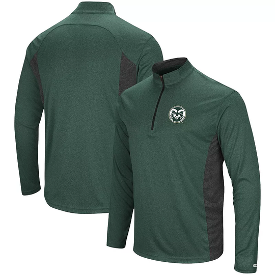 Men's Colosseum Green Colorado State Rams Audible Windshirt Quarter-Zip Jacket, Size: 2XL