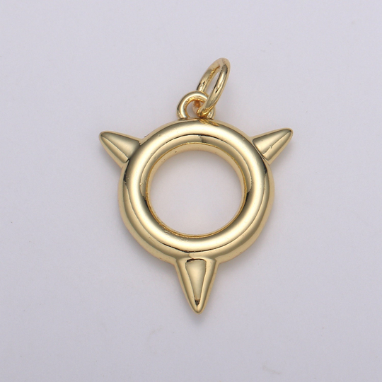 Spike Charm, 24K Bouy Pendant 23x7mm Mobility Jewelry Outdoor Activity Inspired, Metro Style Design, E-191