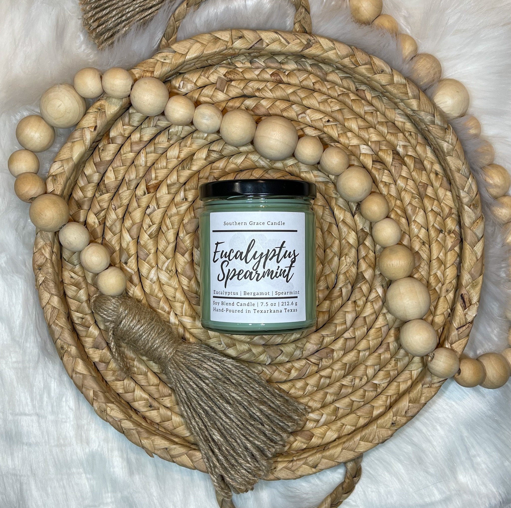 Eucalyptus Spearmint Candle | Soy Blend Stress Relief Artisan