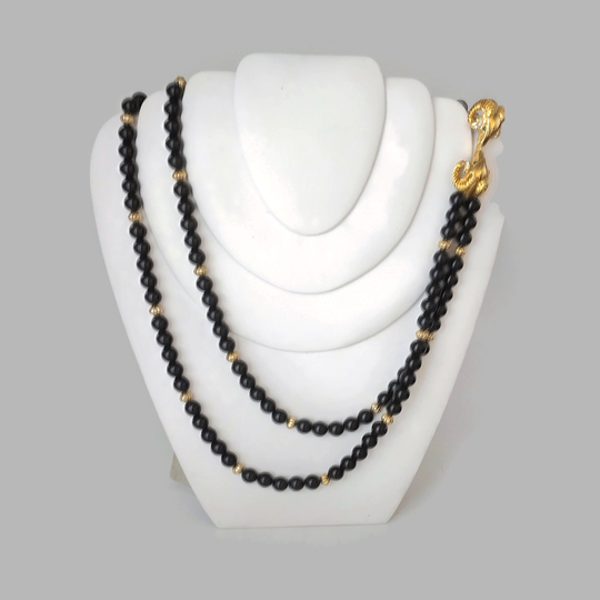 Vintage 80S Kjl Kenneth Jay Lane For Avon Double Strand Rams Head Designer Necklace