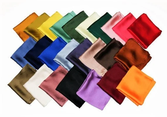 Pure Solids - Silk Blend Head Neck Scarf /Neckerchief/Turban Scarf/Head Wrap Silky Bandana