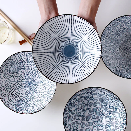 Oriental Japanese Style Ceramic Ramen & Soup Bowl | Rice Kitchen Decoration Kitchenware Housewarming Gifts