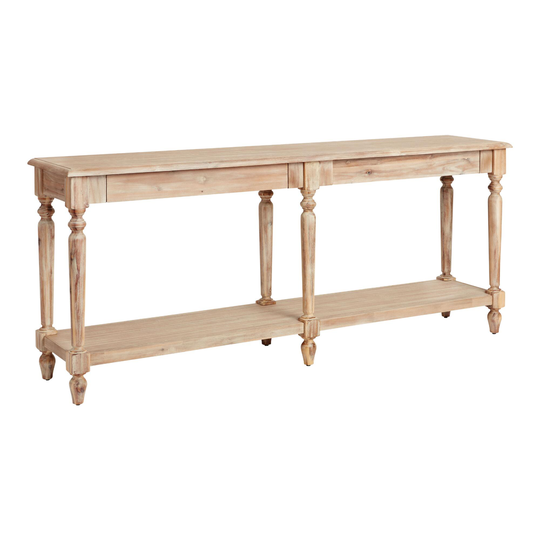 Weathered Natural Wood Everett Console Table by World Market