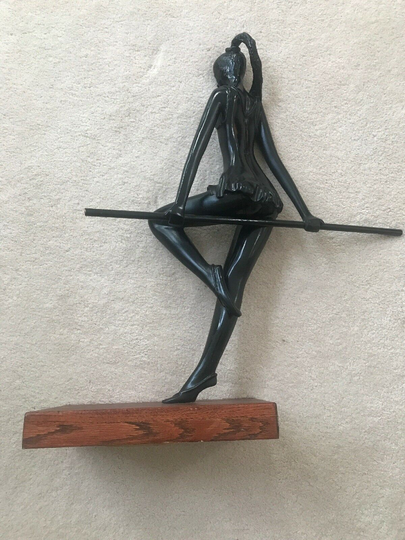 Beautiful Chiparus Bronze Woman Female Ballerina Sculpture 27" X Without Base