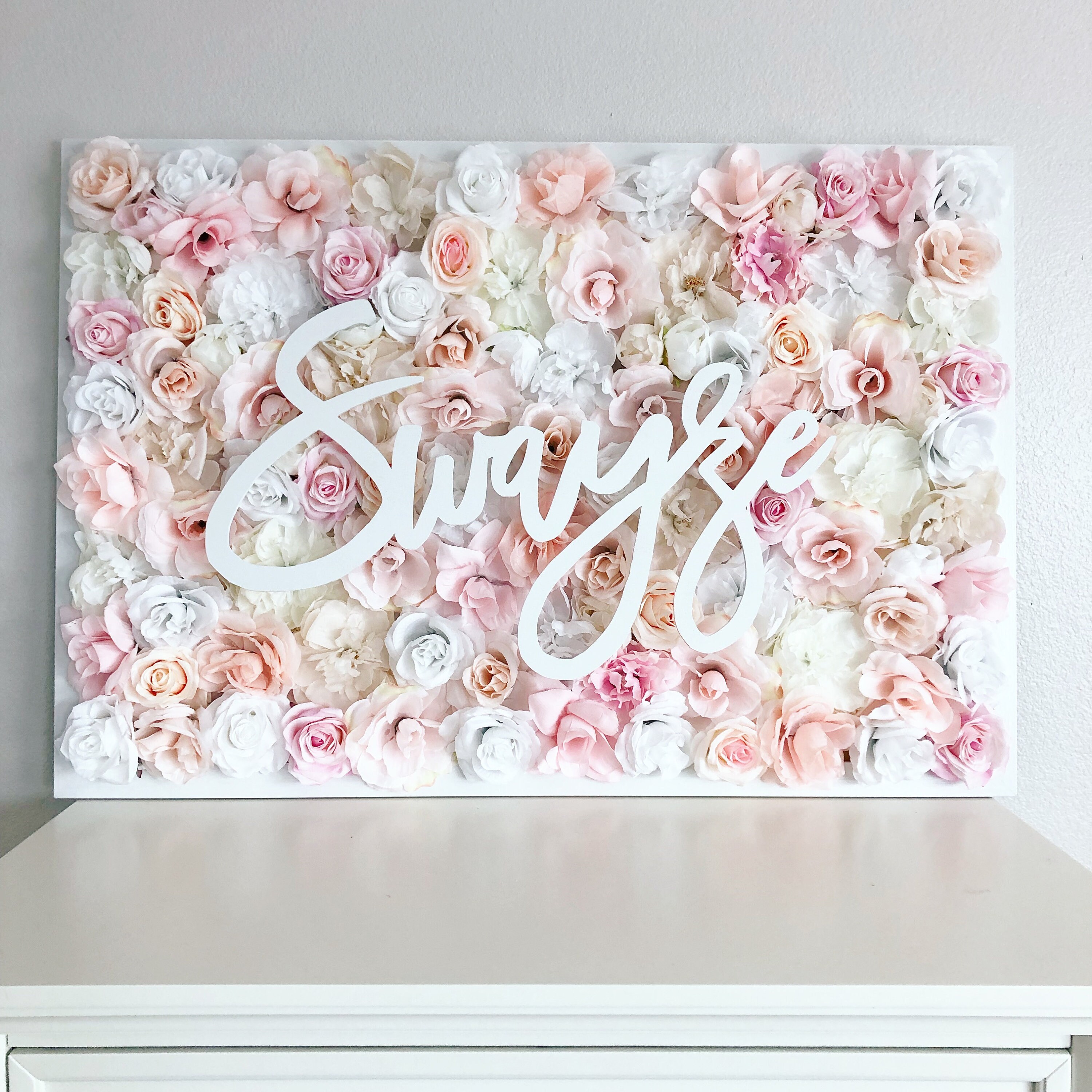 Girl Nursery Name Sign Decor, Flower Wall Decor Girl, Floral Baby Shower For