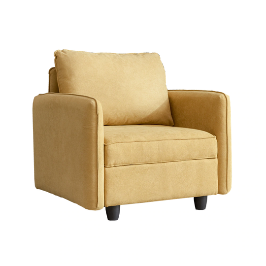 GZMR Modern Dark Gray Polyester/Blend Sofa in Yellow | GZ-W247S00351