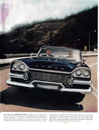 1958 Dodge Custom Coronet ?-Swept Wing-Front End-Original 13.5 10.5 Magazine Ad