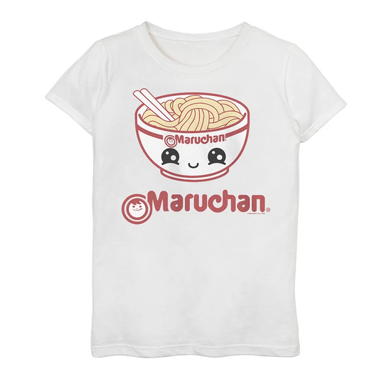 Girls 7-16 Maruchan Kawaii Baby Bowl Graphic Tee, Girl's, Size: Large, White