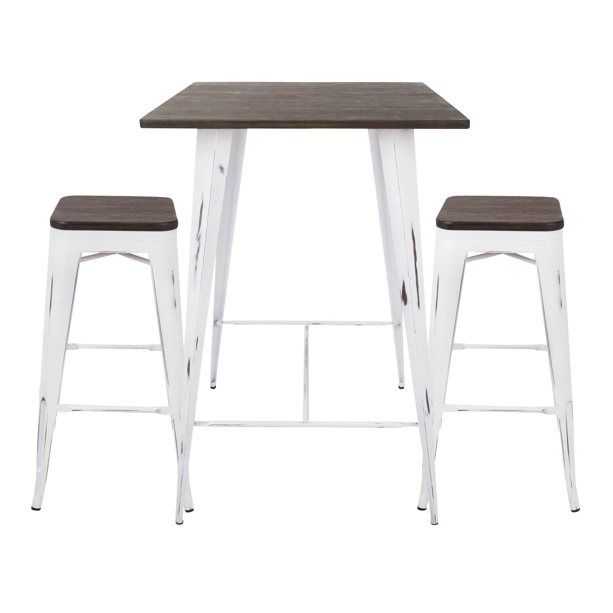 White And Espresso Backless Ridgeby Pub Dining Collection by World Market