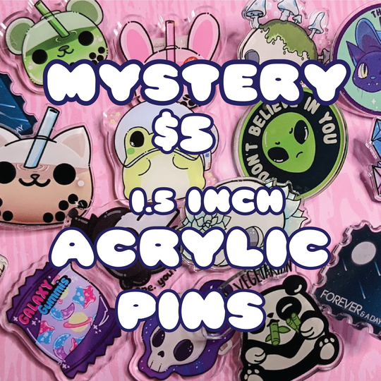 Mystery 1.5 Inch Acrylic Pins