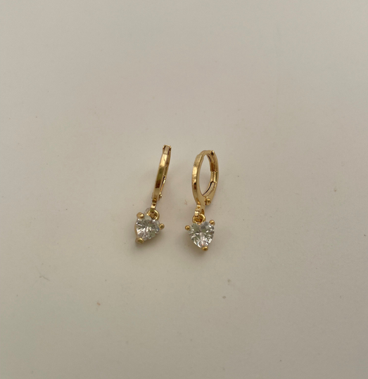 Gold 20mm Heart Hoop Earring Endless Hoops Huggies