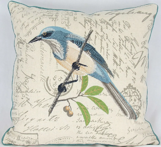 MANOR LUXE Avian 18-in x 18-in Multiple Colors Cotton Blend Indoor Decorative Pillow | ML11075FEATHER