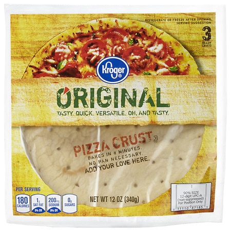 Kroger Original Pizza Crusts - 4.0 oz x 3 pack