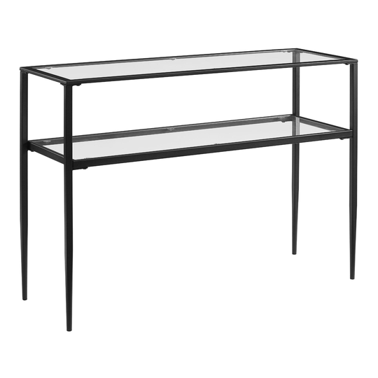 Metal and Glass Cristene Console Table: Black by World Market