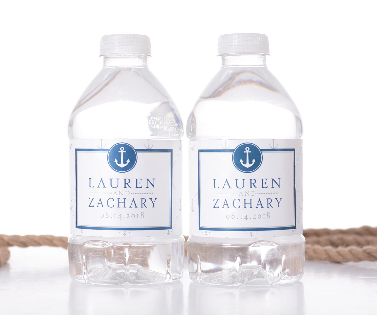 Nautical Wedding Water Bottle Labels - Stickers For Weddings Theme Waterproof #wdiw-215