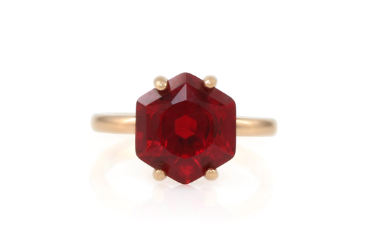 Rose Gold Garnet Ring Red Gemstone Engagement Promise January Birthstone Anniversary Gift For Her
