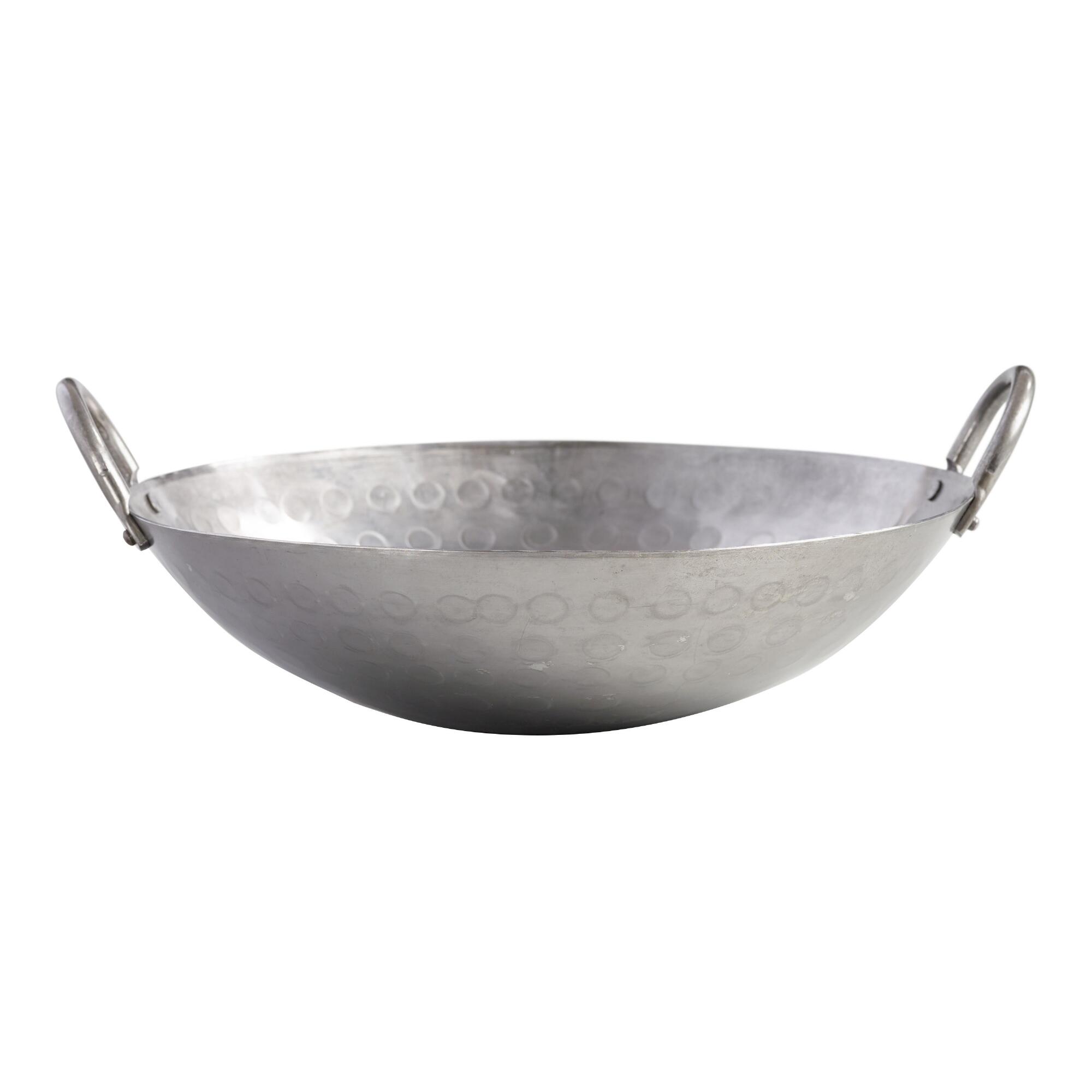 12 Inch Hand Hammered Carbon Steel Wok by World Market