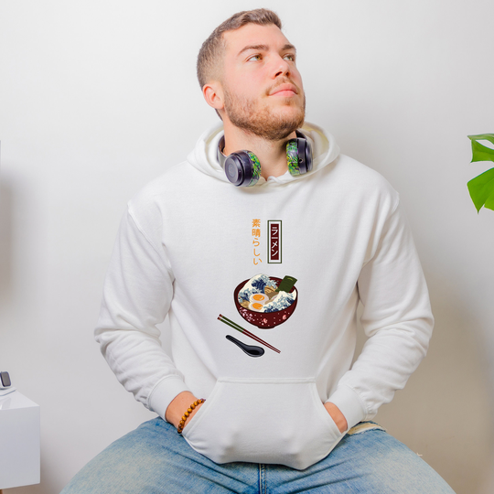 Greatest Ramen Waves Graphic Anime Hoodie | Birthday Gift Manga Kawaii Japanese Food Lover