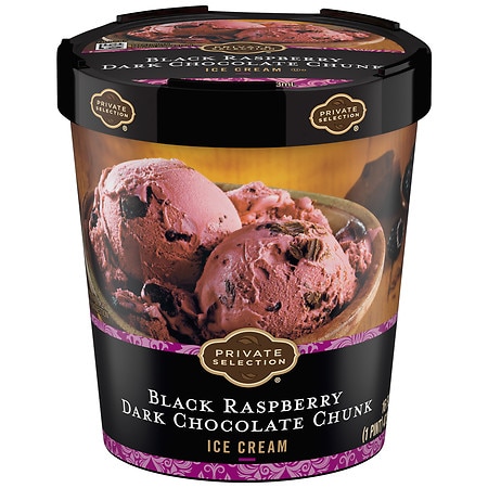 Kroger Private Selection Black Raspberry Chocolate Chunk Ice Cream - 16.0 fl oz