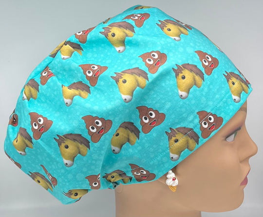 Horses@t Emoji Surgical Scrub Cap With Adjustable Toggle