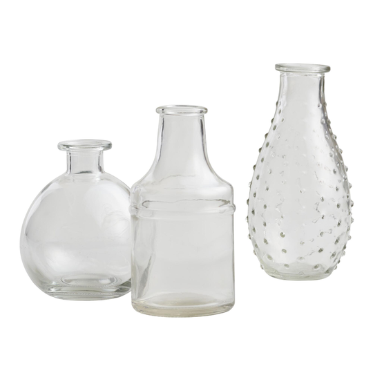 Clear Glass Bud Vases Set of 3 by World Market
