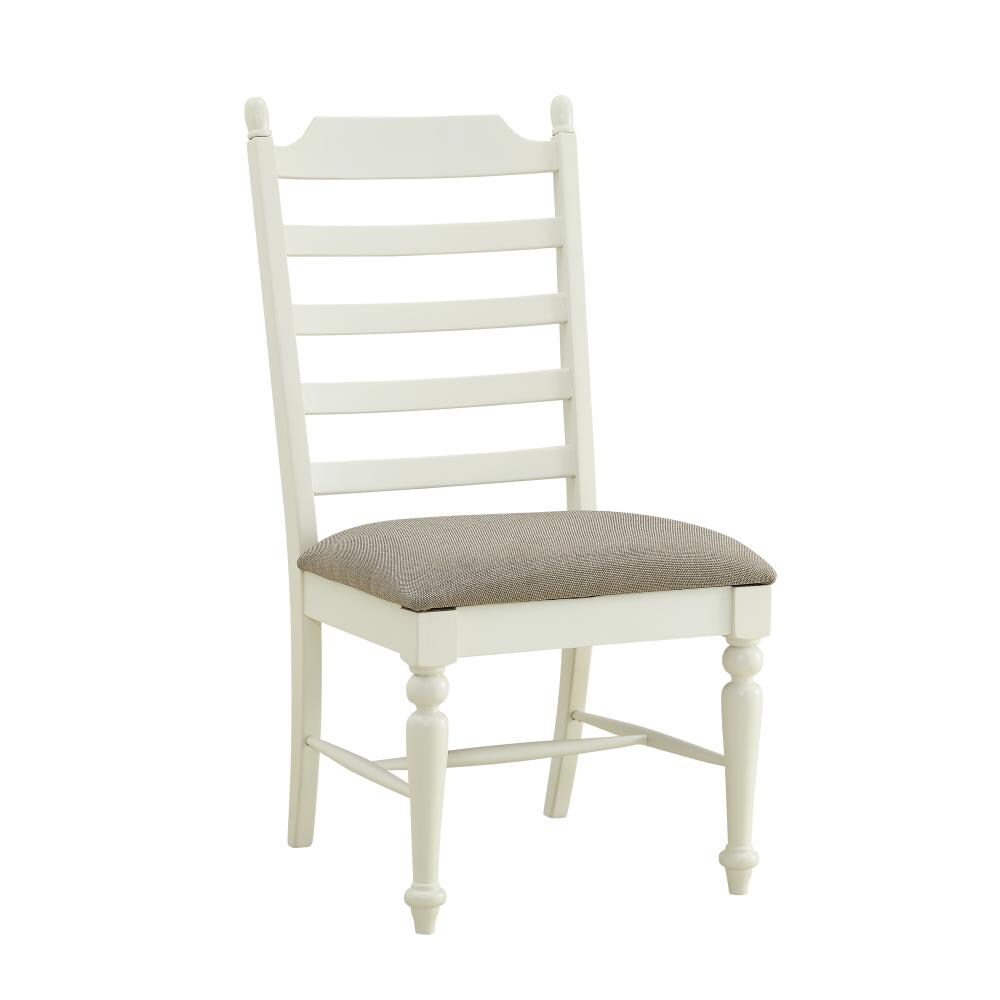 Powell Set of 2 Slater Side Chair (set of 2) Casual Polyester Blend Upholstered Side Chair (Wood Frame) in White | D1032D16SCX