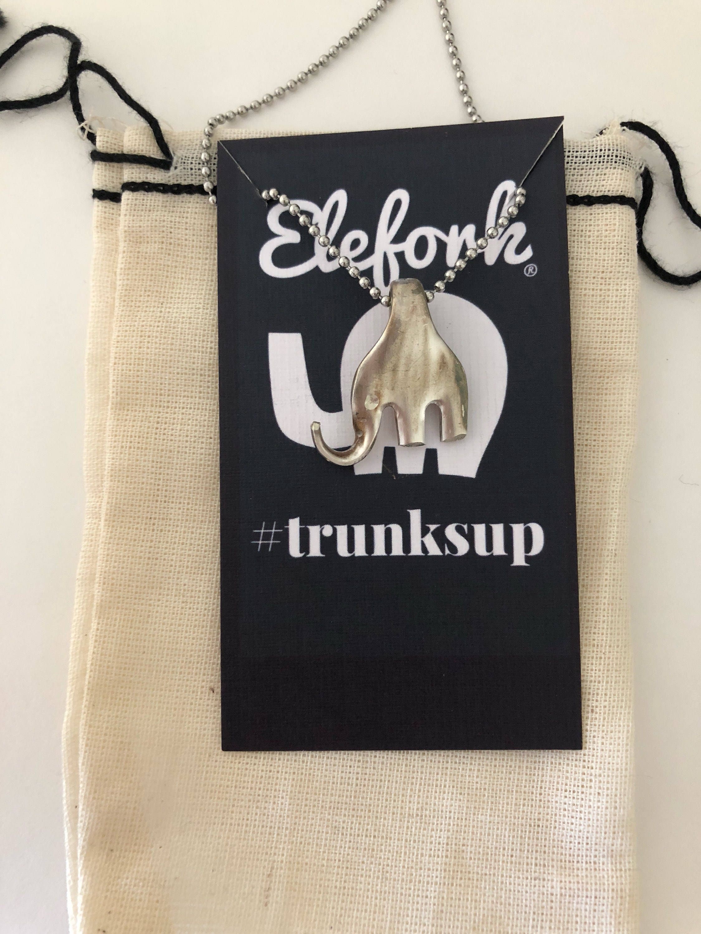 Mini Simple Elefork Pendant Elefant Elephant Trunks Up Good Luck