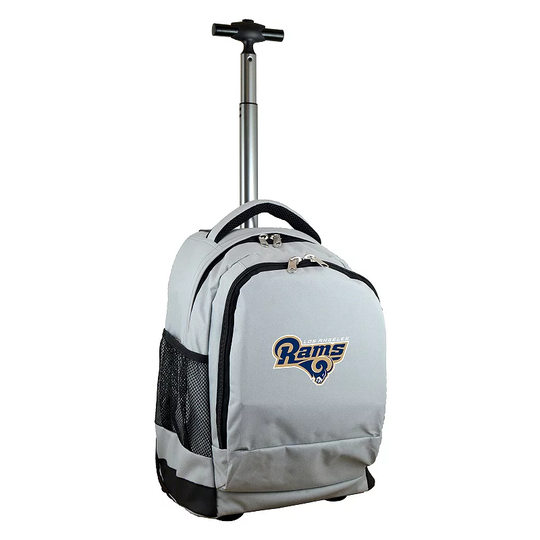 Los Angeles Rams Premium Wheeled Backpack, Grey