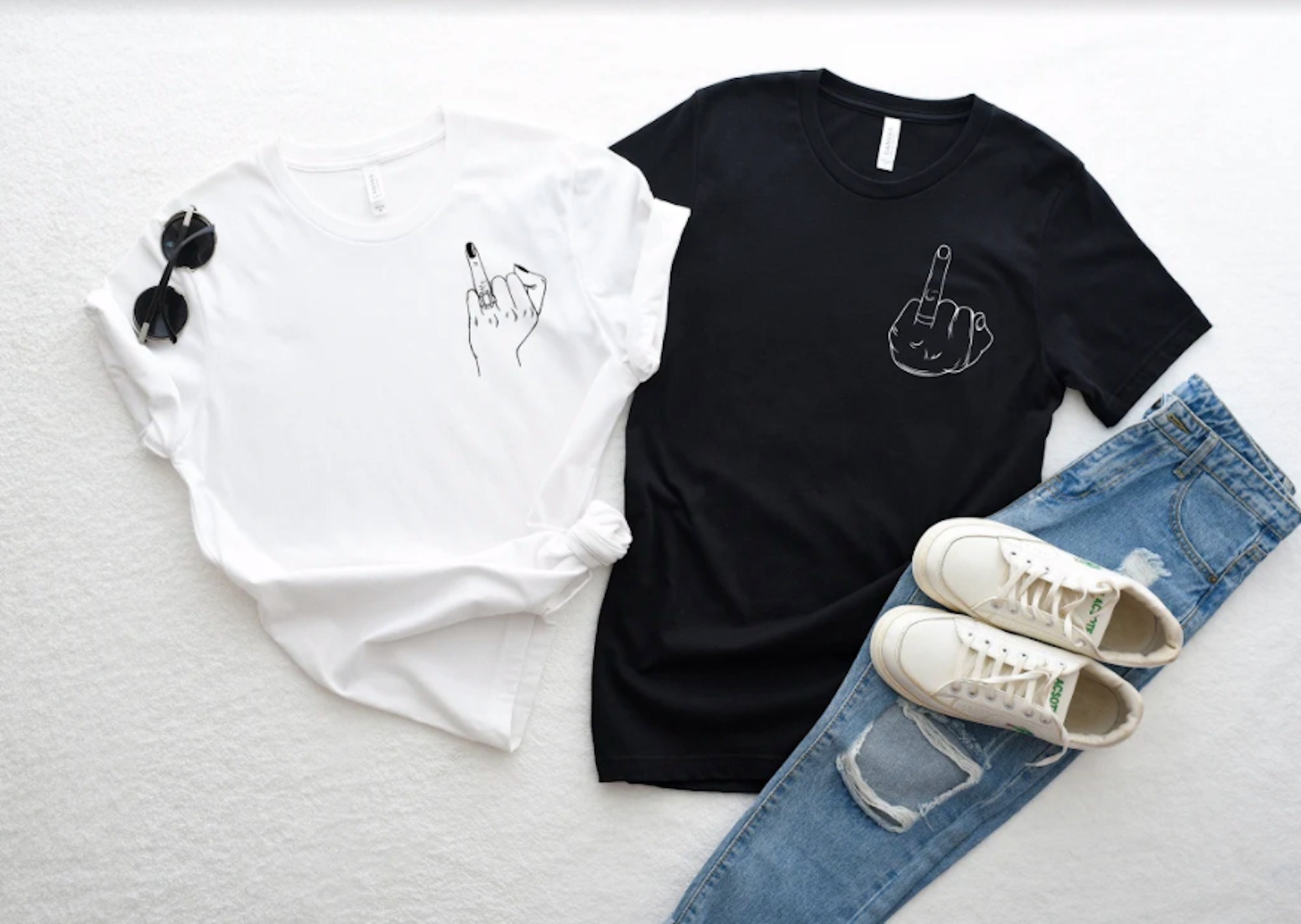Married Af Shirts, Wifey Hubby Honeymoon T-Shirt Set, Couples Matching Tees, Newlywed Couple T-Shirts