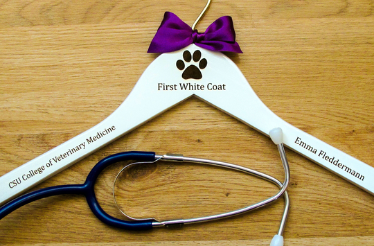 1st White Coat Hanger, Ceremony, Vet Graduation Gift, Dvm Graduation, Veterinarian Gifts, First Coat