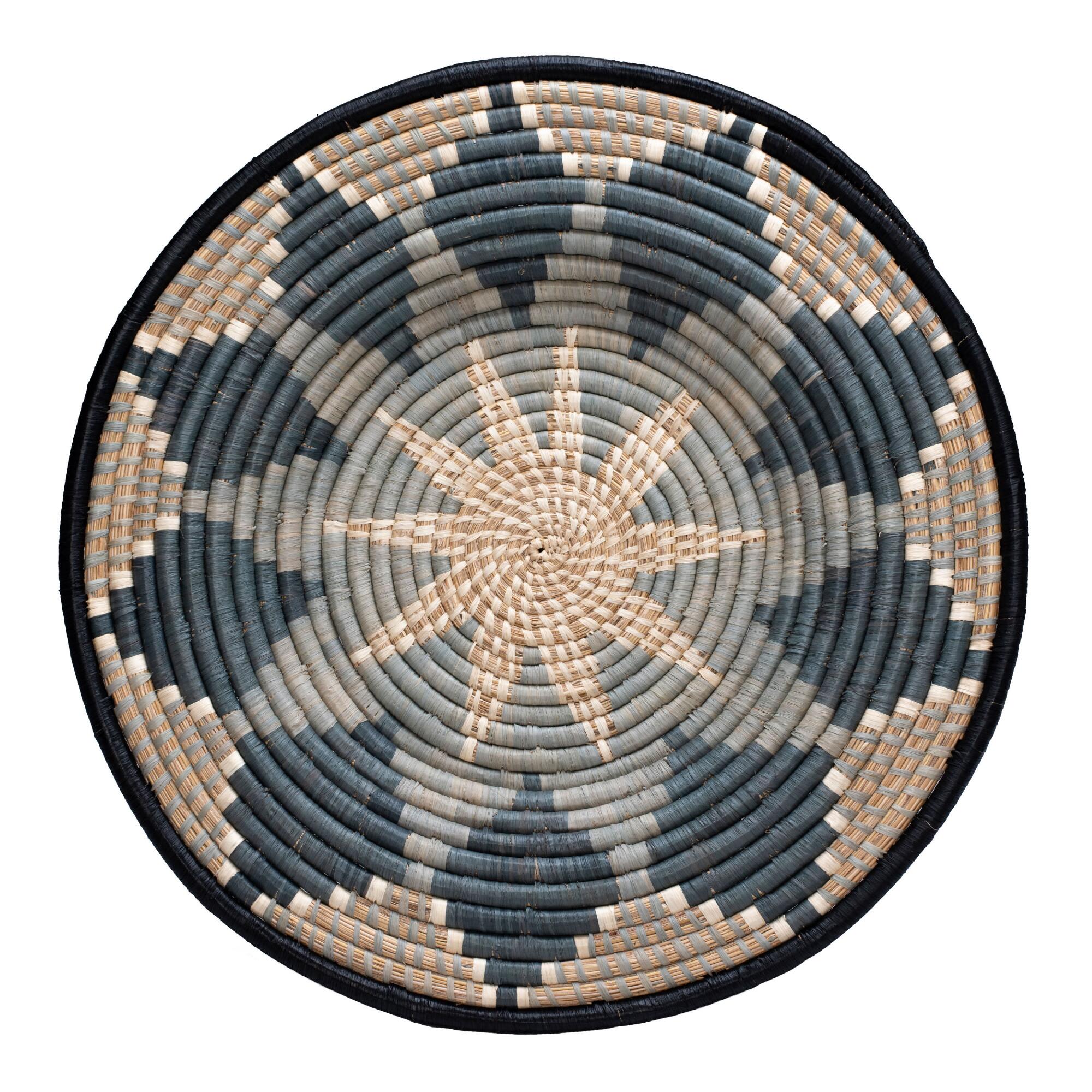 All Across Africa Dark Blue Woven Disc Wall Decor: Multi by World Market
