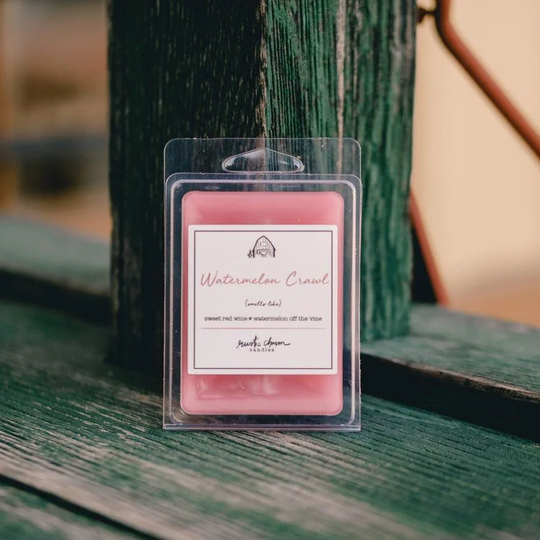 Watermelon Crawl Hand Made Soy Blend Candle Wax Melts Breakaway Clamshell Tarts Rustic Charm