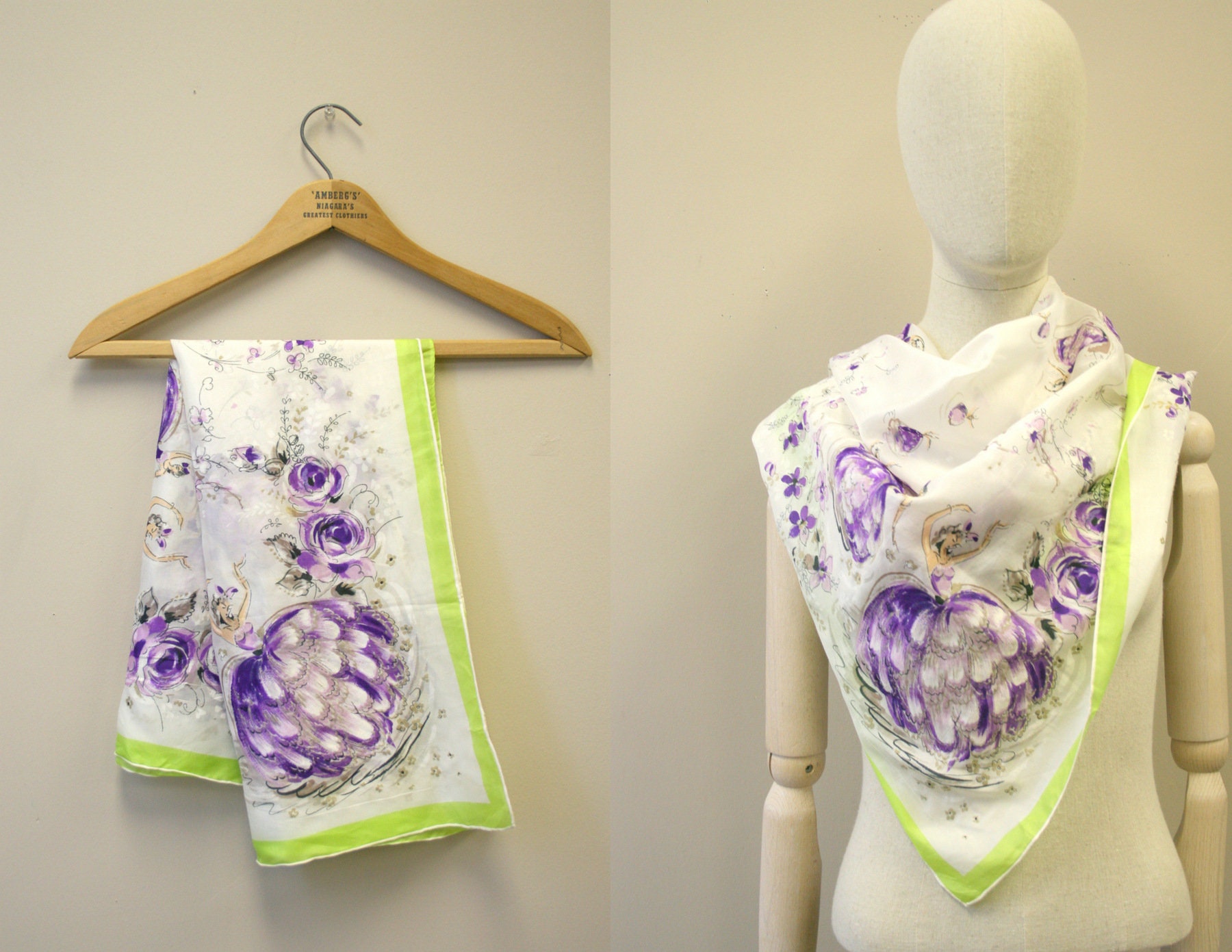1940S Dancers Silk Blend Scarf