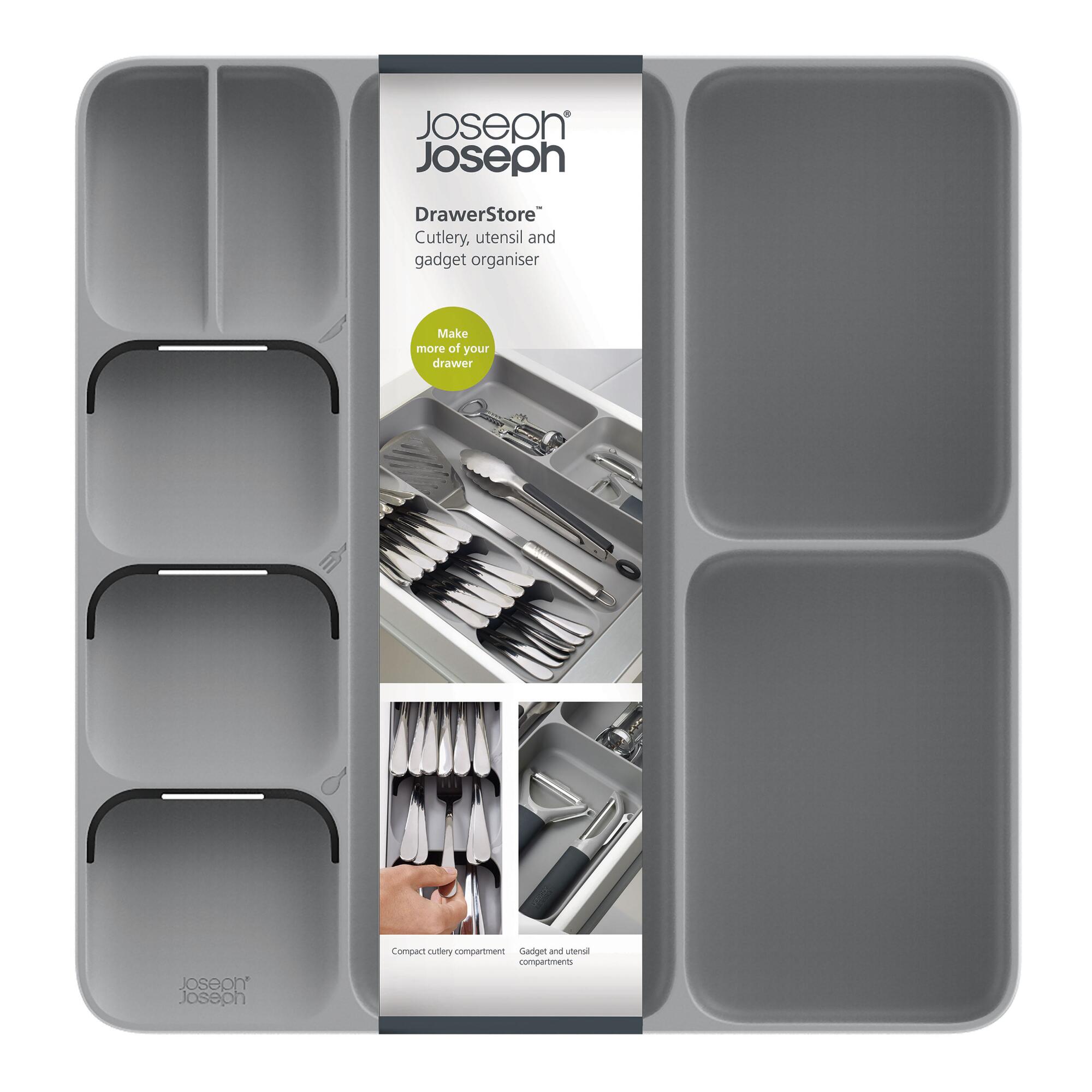 Joseph Joseph DrawerStore Cutlery and Utensil Organizer - Stainless Steel by World Market