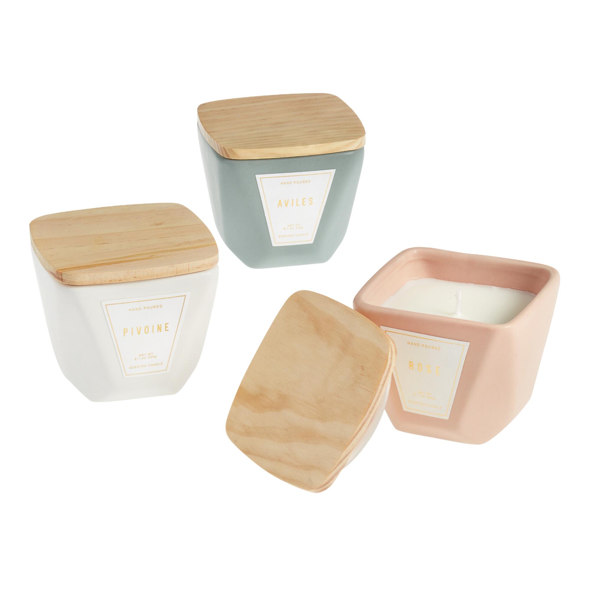Faceted Ceramic Filled Jar Candle Collection by World Market