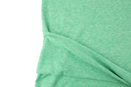 Heather Green Tri Blend Knit Jersey Fabric By The Yard