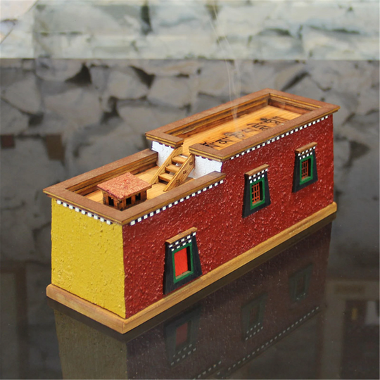 Gandhanra Coffin Incense Burner Holder With Storage, Handmade Tibetan Architecture, Potala Palace Style, Tibetan Ethnic Crafts For Home Decor