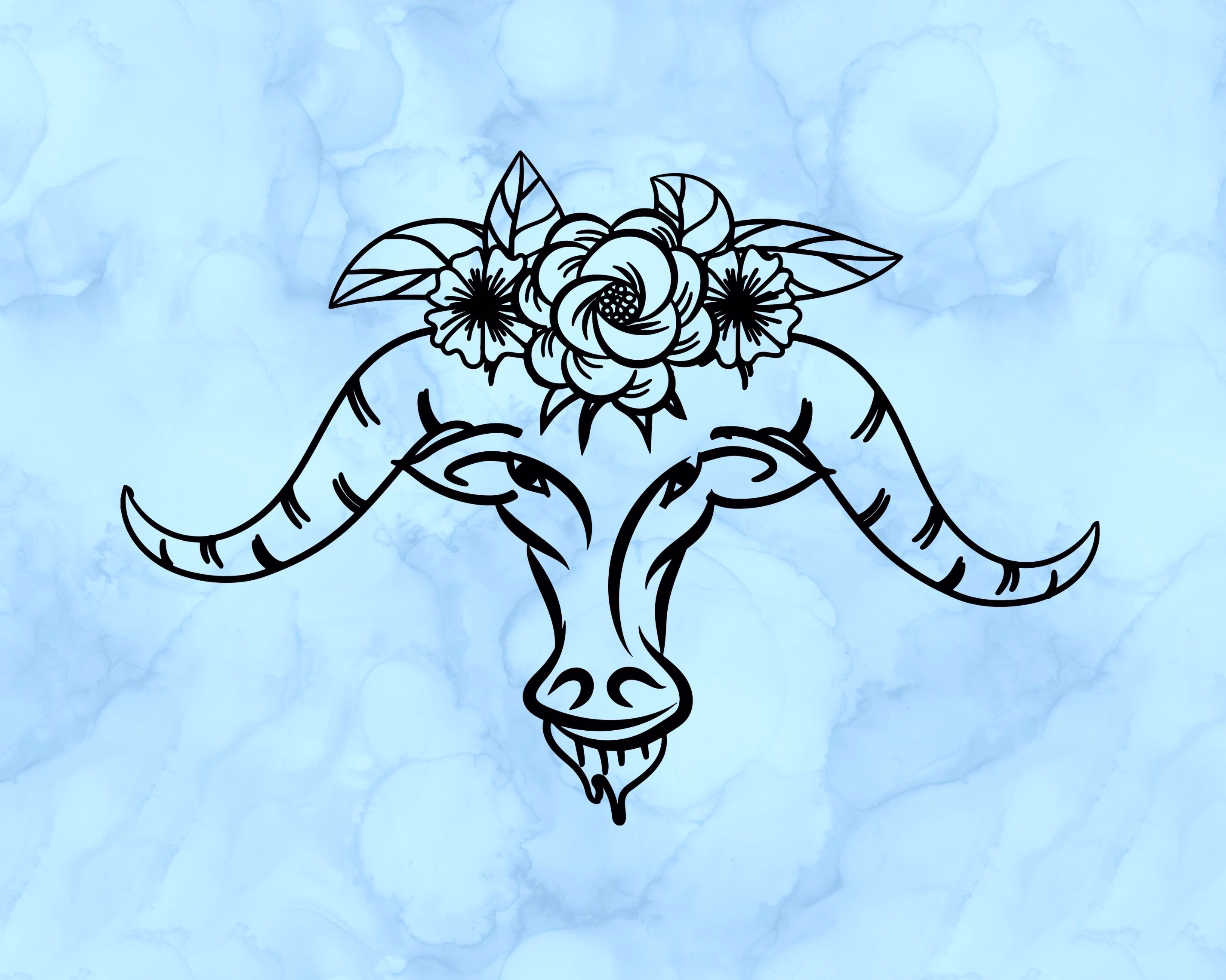 Floral Ram Decal