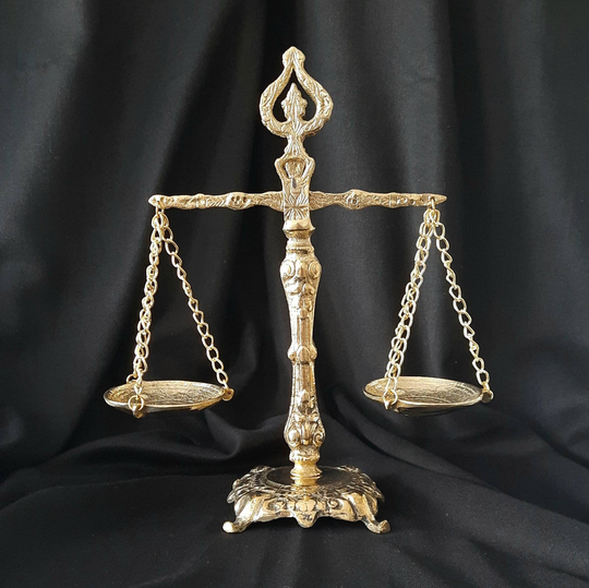 Libra Scales, Law Office Decor, Lawyer Gift, Ornaments, Scales Of Justice Brass Golden Scale
