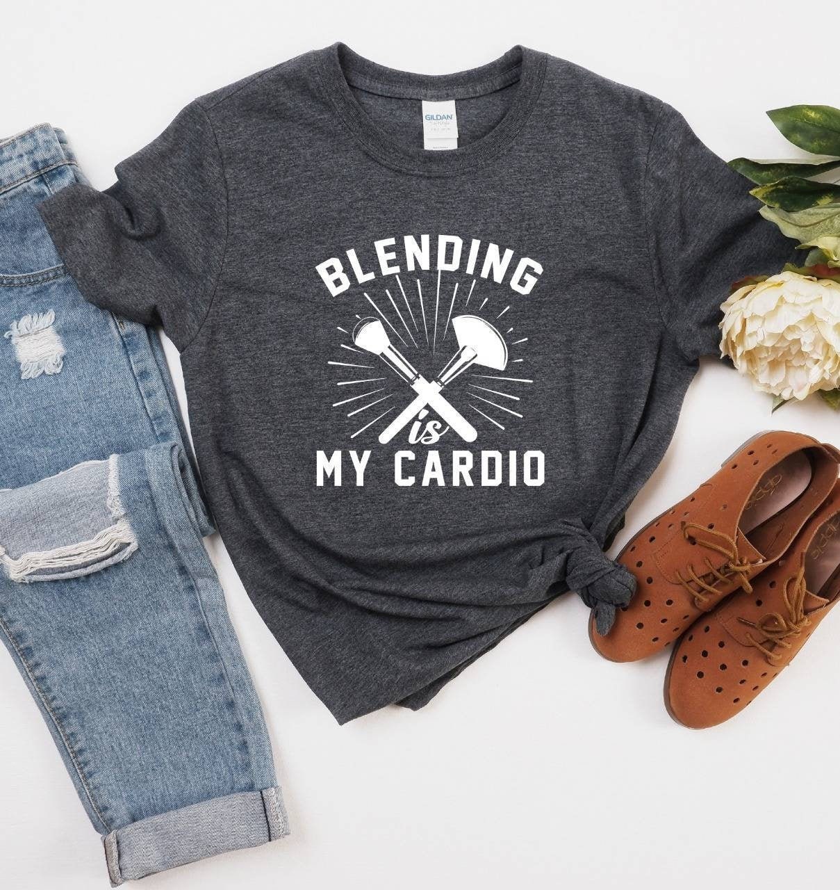 Blending Is My Cardio Shirt, Makeup Artist Esthetician Shirt, Beauty Salon School Gift Shirt