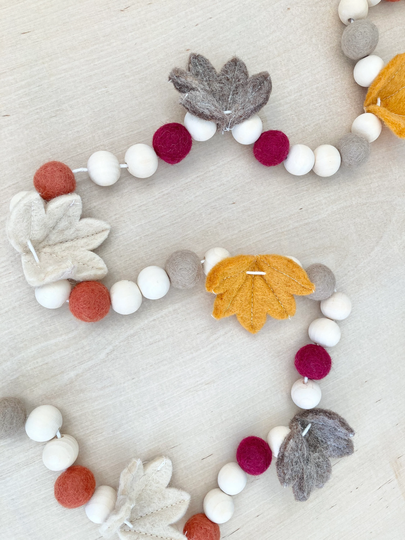 Leaf Garland. Felt Leaves. Fall Decor. Tray Garland