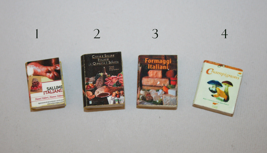 Dollhouse Miniatures "Cook Book" - Artisan Handmade Miniature in 12Th Scale. From Cosediunaltromondo Italy