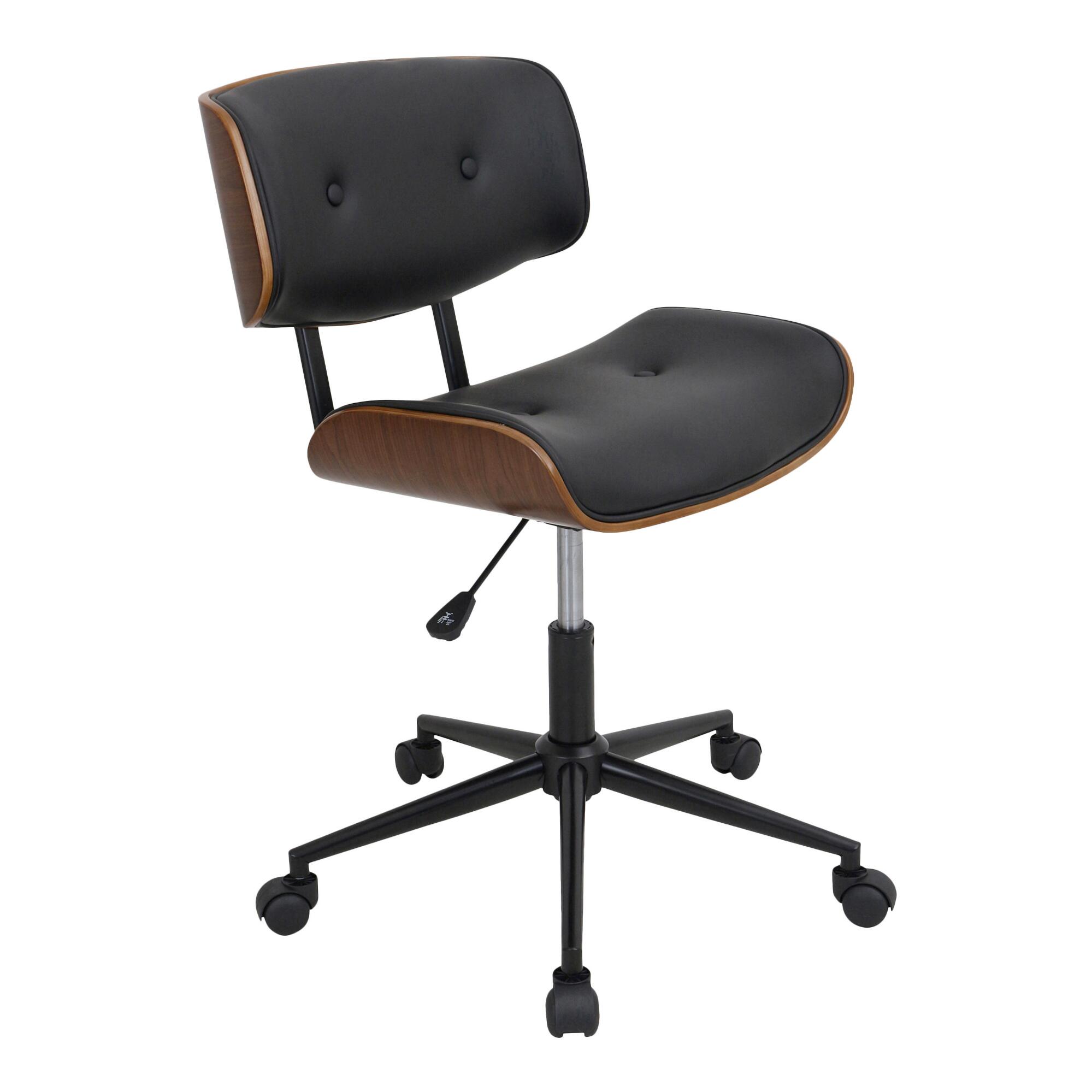 Faux Leather Leander Home Office Chair: Gray by World Market
